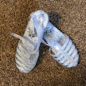 Glitter jelly shoes